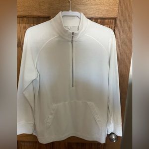 White pullover sweatshirt